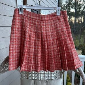 Red Plaid Women's Skirt